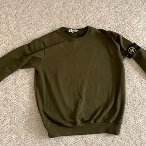 Green Mens Stone Island Crewneck